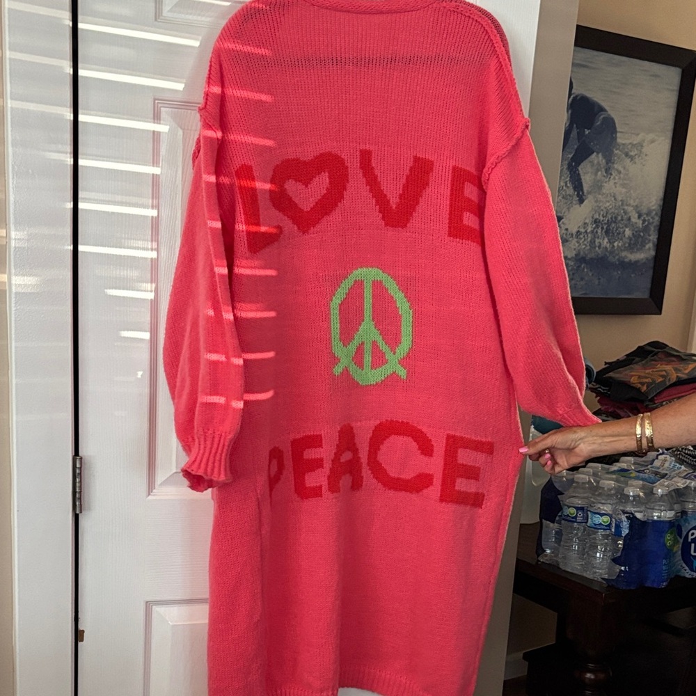 Pink Love & Peace Sweater